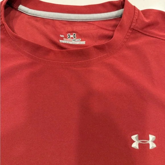 Under Armour Red/Burgundy Tactical HeatGear Tee Men's T-Shirt Large - Picture 5 of 13